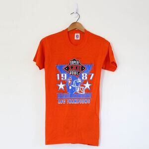 Vintage Denver Broncos 1987 Super Bowl XXII Football T Shirt Small